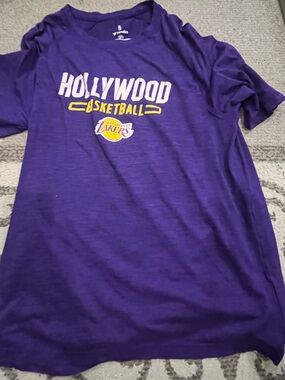 Fanatics Purple Hollywood Basketball Short Sleeve Tee